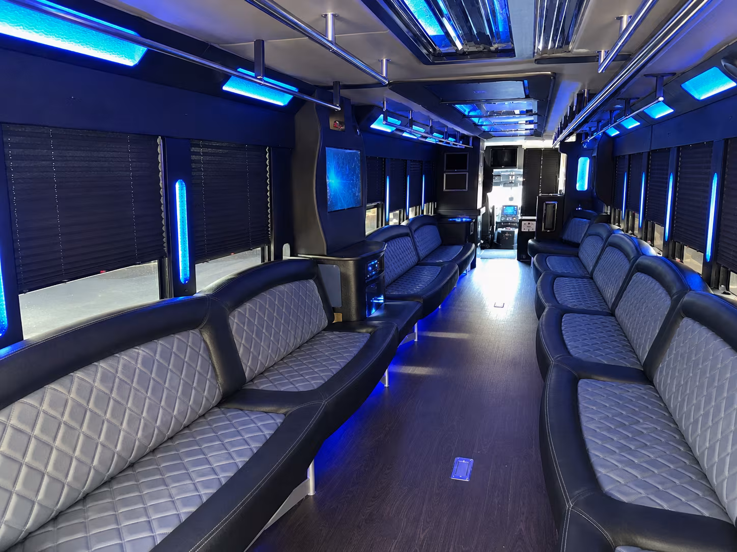 Passenger watching the Centennial scenery during a regional party bus road trip