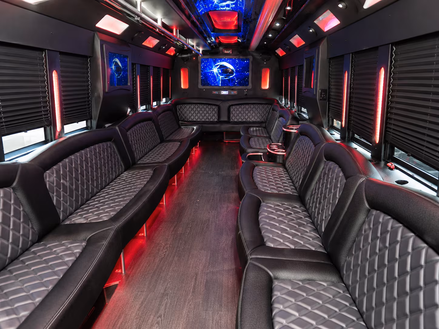 Centennial Bachelor & Bachelorette Transportation party bus interior