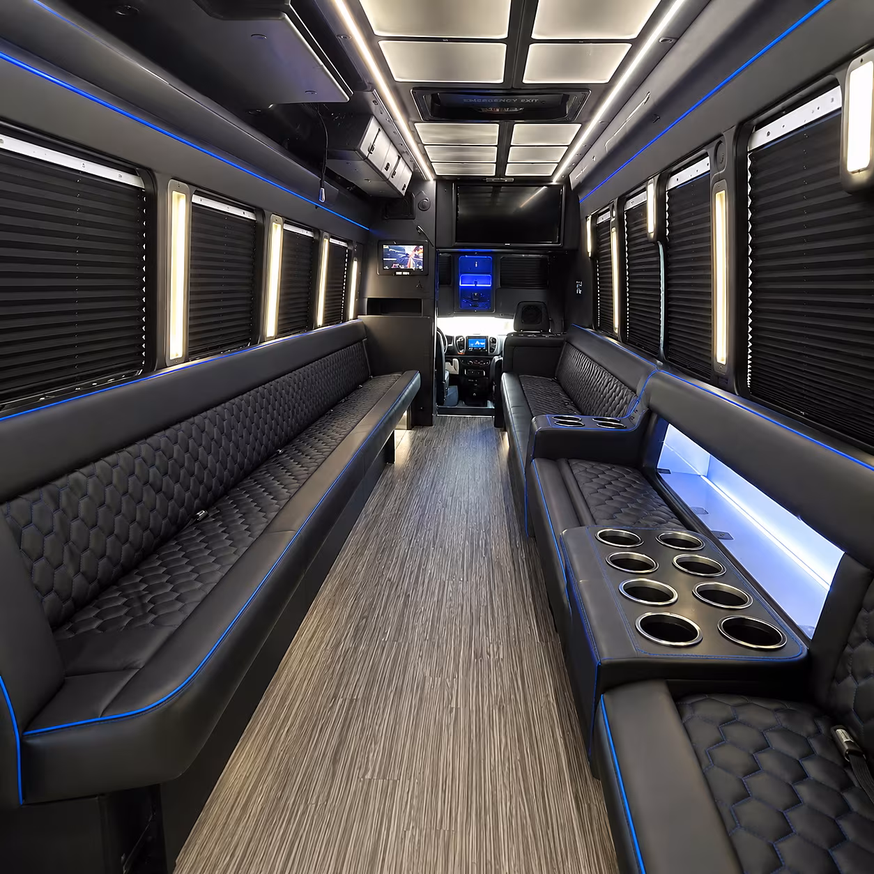 Centennial Concert & Music Festival Transportation party bus interior