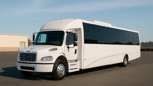 Exterior of Charter Bus Company Centennial's 25 Passenger Minibus in Centennial