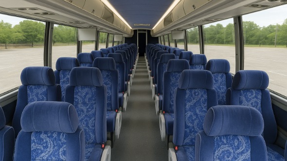 Interior of Charter Bus Company Centennial's 44 Passenger Charter Bus in Centennial