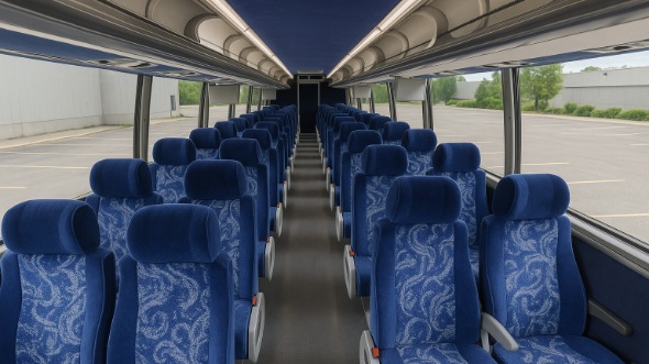 Interior of Charter Bus Company Centennial's 47 Passenger Charter Bus in Centennial