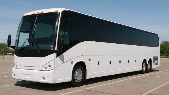 Exterior of Charter Bus Company Aurora's 50 Passenger Party Bus in Aurora