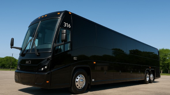 Exterior of Charter Bus Company Centennial's 54 Passenger Charter Bus in Centennial