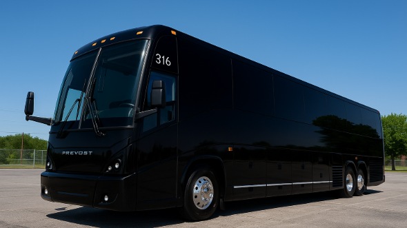Exterior of Charter Bus Company Centennial's 56 Passenger Charter Bus in Centennial