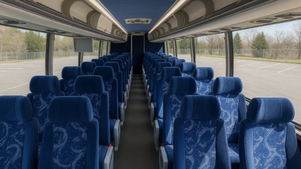 Interior of Charter Bus Company Centennial's ADA Charter Bus in Centennial