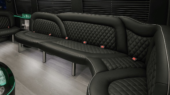centennial 15 passenger party bus interior